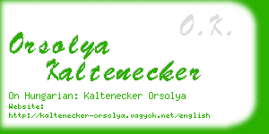 orsolya kaltenecker business card